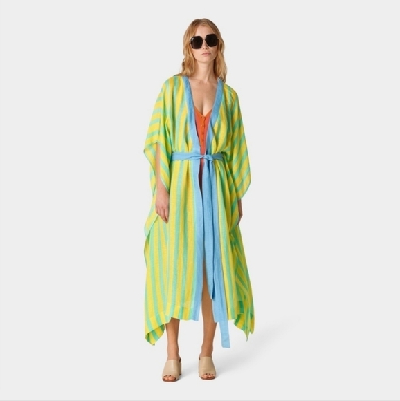 Diane Von Furstenberg Striped Kaftan Size Small - Picture 1 of 7